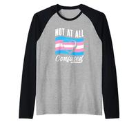 Trans Pride no se confunde en absoluto a los partidarios de la Identidad LGBTQ+ Camiseta Manga Raglan