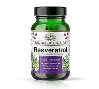 Trans-Resveratrol 500 mg | 120 cápsulas veganas | Alta dosis | 98 % pureza | Fermentado naturalmente | Con piperina | Probado en laboratorio | Premium