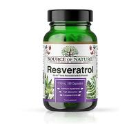 Trans-Resveratrol 500 mg | 90 cápsulas veganas | Alta dosis | 98 % pureza | Fermentado naturalmente | Con piperina | Probado en laboratorio | Premium