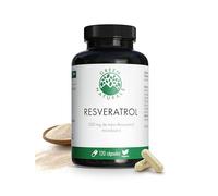 Trans Resveratrol 500 mg altamente dosificado (120 cápsulas) - 98% trans-Resveratrol de levadura - producción alemana - vegano, sin aditivos - suministro para 4 meses