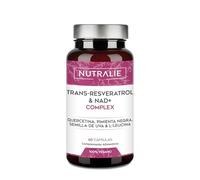 Trans Resveratrol y NAD+ Complex 686mg Antioxidante y Antiedad Quercetina Piperina Semilla Uva (OPC) - Resveratrol Puro - 60 Cápsulas Nutralie