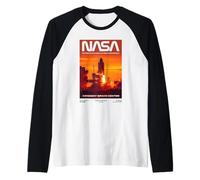 Transbordador Espacial de la NASA Centro Espacial Kennedy Camiseta Manga Raglan