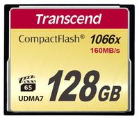 Transcend 128GB CompactFlash 1000 Memory Card, hasta 160/120 MB/s, Suitable para grabación de Video en resolución Ultra Alta Full HD, 3D y 4K UHDTV TS128GCF1000