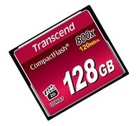 Transcend 128GB CompactFlash 800 Memory Card, hasta 120/60 MB/s, Optimal para grabación de Video en resolución Ultra Alta Full HD y 3D TS128GCF800