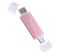 Transcend SSD Portátil ESD310P 1TB, 10 Gbit/s, Type-A/Type-C Compatible con PS4/PS5 - TS1TESD310P, Rosa