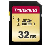 Transcend 32GB SDXC 500S Memory Card UHS-I, C10, U3, V30, 4K, Full HD, MLC, hasta 95/50 MB/s (ideal para cámaras DSLR y videocámaras avanzadas) con empaque sin frustración TS32GSDC500S-E