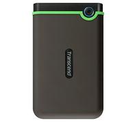 Transcend Disco duro portátil StoreJet 25M3S 4TB USB 3.1 resistente con botón de copia Gris hierro
