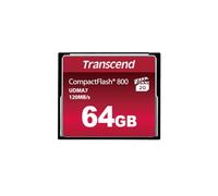 Transcend 64GB CompactFlash 800 Memory Card, hasta 120/60 MB/s,optimal para grabación de video en resolución ultra alta Full HD y 3D TS64GCF800