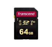 Transcend 64GB SDXC CARD Clase 10 UHS-II U3 MLC V90 (R 285MB/s | W 180MB/s)