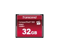 Transcend CF800 Tarjeta de Memoria CompactFlash 800 32GB, hasta 120/60 MB/s, Optimal para Video Full HD y 3D de Ultra Alta Resolución - TS32GCF800
