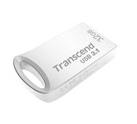 Transcend JetFlash 32GB, USB Stick Pequeño y Compacto 3.1 Gen 1 (para Llavero), con Embalaje Frustration Free, Plateado - TS32GJF710SPE