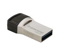 JetFlash 890 unidad flash USB 128 GB USB Type-A / USB Type-C 3.2 Gen 1 (3.1 Gen 1) Negro, Plata, Lápiz USB plateado, 128 GB, USB Type-A / USB Type-C, 3.2 Gen 1 (3.1 Gen 1), Tapa, 3 g, Negro, Plata