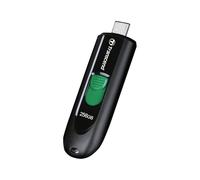 Transcend Memoria USB JetFlash 790 256GB, USB 3.0, USB-C, Negra | Memoria USB 3.2 Gen 1, diseño retráctil sin tapa con llavero, almacenamiento y copia de seguridad de datos.