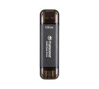 Transcend Portable SSD ESD310C 128GB Tipo-A/Tipo-C Compatible con PS4/PS5 Negro - TS128GESD310C