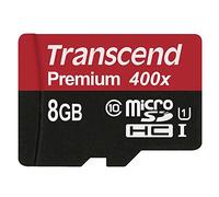 Transcend Premium - Tarjeta de Memoria Micro SDHC de 8 GB sin Adaptador (Clase 10, UHS-I, 45 MB/s 300x)
