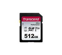 Transcend SDXC340S 512GB Tarjeta de Memoria, Velocidad de Lectura 160MB/s, Escritura 90MB/s, UHS-I U3 V30 A2