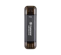 Transcend SSD Externo ESD310C 1TB Tipo-A/Tipo-C Compatible con PS4/PS5 Negro - TS1TESD310C