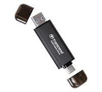 Transcend SSD portátil Doble ESD310 512GB, 1050 MB/s, USB C, Memoria USB | Disco duro externo de estado sólido USB 3.2 Gen 2 para iPhone 17, 16, 15, iPad, Mac, Tesla, Steam Deck, Android, Smart TV