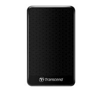 Transcend StoreJet 25A3K - Disco duro externo (1000 GB, SATA, 6,35 cm (2.5"), 480, 5000 Mbit/s, Mac OS X 10.5 Leopard, Mac OS X 10.6 Snow Leopard, Negro, Color blanco)