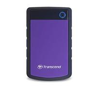 Transcend StoreJet 25H3, 1 TB, Disco Duro Externo Resistente, USB 3.1, USB Tipo A, color Morado