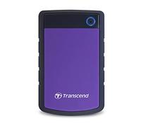Transcend StoreJet 25H3 - Disco duro externo de 2 TB (resistente a impactos, 2.5", USB 3.0), morado