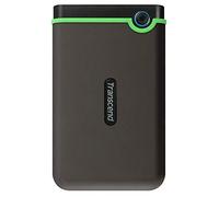 Transcend StoreJet 25M3 - Disco duro externo de 1 TB (ultra resistente de grado militar, 2.5", USB 3.0), gris y verde