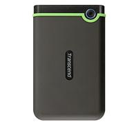 Transcend StoreJet 25M3 - Disco duro externo de 1 TB (ultra resistente de grado militar, 2.5", USB 3.0), gris y verde