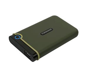 Transcend StoreJet 25M3 TS2TSJ25M3E - Disco duro externo, ultra resistente de grado militar, 2.5", USB 3.0, Verde (Military Green), 2 TB