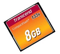Transcend Tarjeta de Memoria CompactFlash 133 8GB (CF Card) hasta 50/20 MB/s, Compatible con Modo de Transferencia Ultra DMA 4 con MLC NAND Flash, Ideal para DSLR Básicas - TS8GCF133