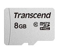 Transcend Tarjeta de Memoria microSDHC 300S 8GB Clase 10 con hasta 20/10 MB/s sin Adaptador SD - TS8GUSD300S
