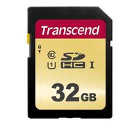 Transcend - Tarjeta de Memoria SDHC 32 GB, Clase 10, UHS-I, hasta 95 MB/s de Lectura, 35 MB/s de Escritura, Resistente a Golpes, Agua, Temperatura y Rayos X (SDC500S)