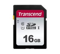 Transcend TS16GSDC300S-E Tarjeta SD de 16 GB, SDHC, Clase 10, U1, Velocidad de Lectura hasta 95 MB/s - Paquete abrefácil