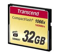 Transcend Tarjeta Memoria CompactFlash CF 32GB, hasta 160 MB/s, MLC, VPG-65 | Modo de transferencia Ultra DMA 7 (UDMA 7), compatibilidad con ECC para cámaras réflex digitales