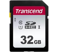 Transcend Tarjeta memoria SD UHS-I SDHC SDC300S 32GB, 100 MB/s, U1, C10 | Compatible con cámaras DSLR, cámaras digitales, cámaras de vigilancia para exteriores y videocámaras.