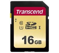 Transcend Tarjeta memoria SD UHS-I SDHC SDC500S 16GB, 95 MB/s, U1, C10, MLC | Alta resistencia para videocámaras y cámaras DSLR.