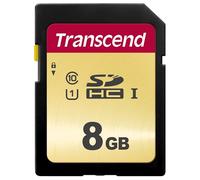Transcend Tarjeta memoria SD UHS-I SDHC SDC500S 8GB, 95 MB/s, U1, C10, MLC | Alta resistencia para videocámaras y cámaras DSLR.