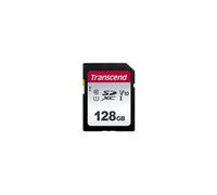 Transcend Tarjeta de Memoria SDXC 128 GB para cámaras Digitales, imágenes y vídeos UHS-I U3, V10 para 4K Ultra HD TS128GSDC300S-E2