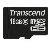 Transcend TS16GUSDHC10 - Tarjeta microSD - UHS-1, 16 GB, Clase 10, negro
