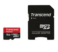 Transcend Carte mem.Flash 16Go UHS+Adapt
