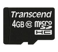 Transcend TS4GUSDC10 Memoria Flash 4 GB MicroSDHC Clase 10 - Tarjeta de Memoria (4 GB, MicroSDHC, Clase 10, Negro)