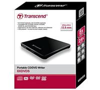 Transcend Extra Slim Portable DVD Writer - Black