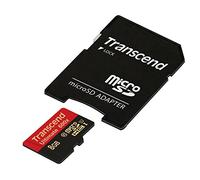 Transcend Ultimate - Tarjeta microSD de 8 GB (incorpora Chip MLC de máxima Calidad, uhs-i, Clase 10-90 MB/s, 600x - con Adaptador a SD), Negro