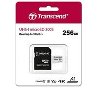 Transcend usd300s tarjeta microsd de 256gb, clase 10,, v30, a1, hasta