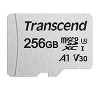 Transcend Usd300S Tarjeta Microsd de 256Gb, Clase 10, V30, A1, Hasta 95 Mbs de Lectura, con Adaptador Sd