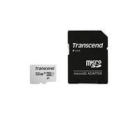 Transcend Usd300S Tarjeta Microsd de 32Gb, Clase 10, U1, A1, Hasta 95 Mbs de Lectura, con Adaptador Sd