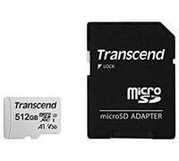 Transcend usd300s tarjeta microsd de 512gb, clase 10,, v30, a1, hasta