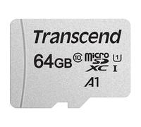 Transcend Usd300S Tarjeta Microsd de 64Gb, Clase 10, U1, A1, Hasta 95 Mbs de Lectura, con Adaptador Sd