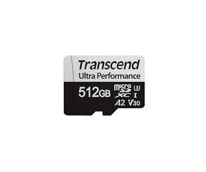 Transcend USD340S - Tarjeta de Memoria microSDXC U3 V30 A2 de 512 GB con Adaptador, Velocidad de hasta 160/125 MB/s para Nintendo Switch, Steam Deck, Tablet y Smartphone TS512GUSD340S