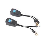 Transceptor Balun de Vídeo de Potencia Pasiva CCTV, 1 par de Inmunidad Al Ruido Coaxial a RJ45 para Instalaciones de Seguridad HD-CVI y SECAM