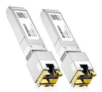 Transceptor de cobre SFP+ a RJ45 de 10G, 2 unidades, multitasa 10G/5G/2.5G/1.25G negociación automática, soporte Cat6a/Cat7 de 30 metros, intercambiable en caliente para Cisco, Ubiquiti, TP-Link